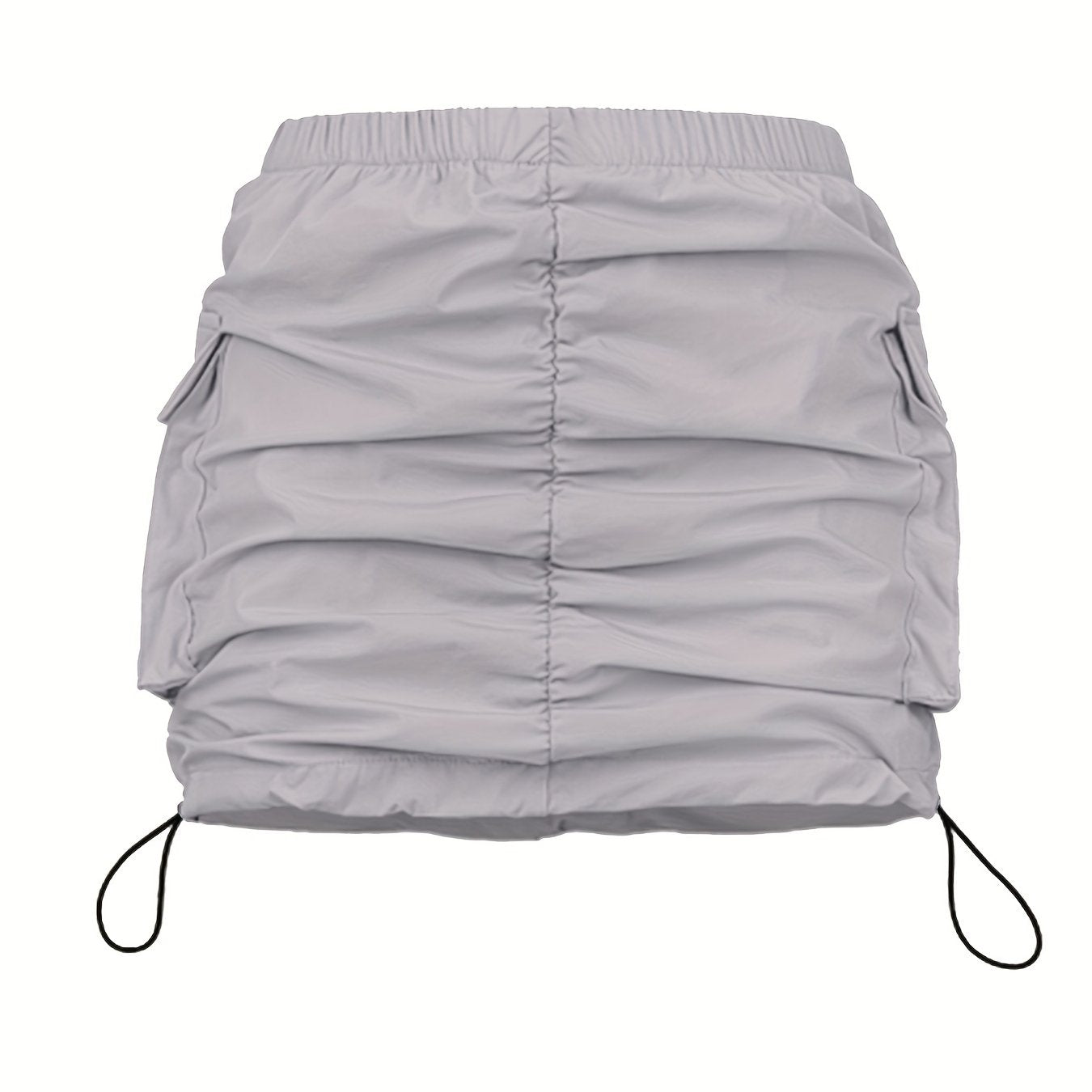 Damen Utility Minirock mit Kordelzug und Cargo-Taschen – Moderner Streetstyle