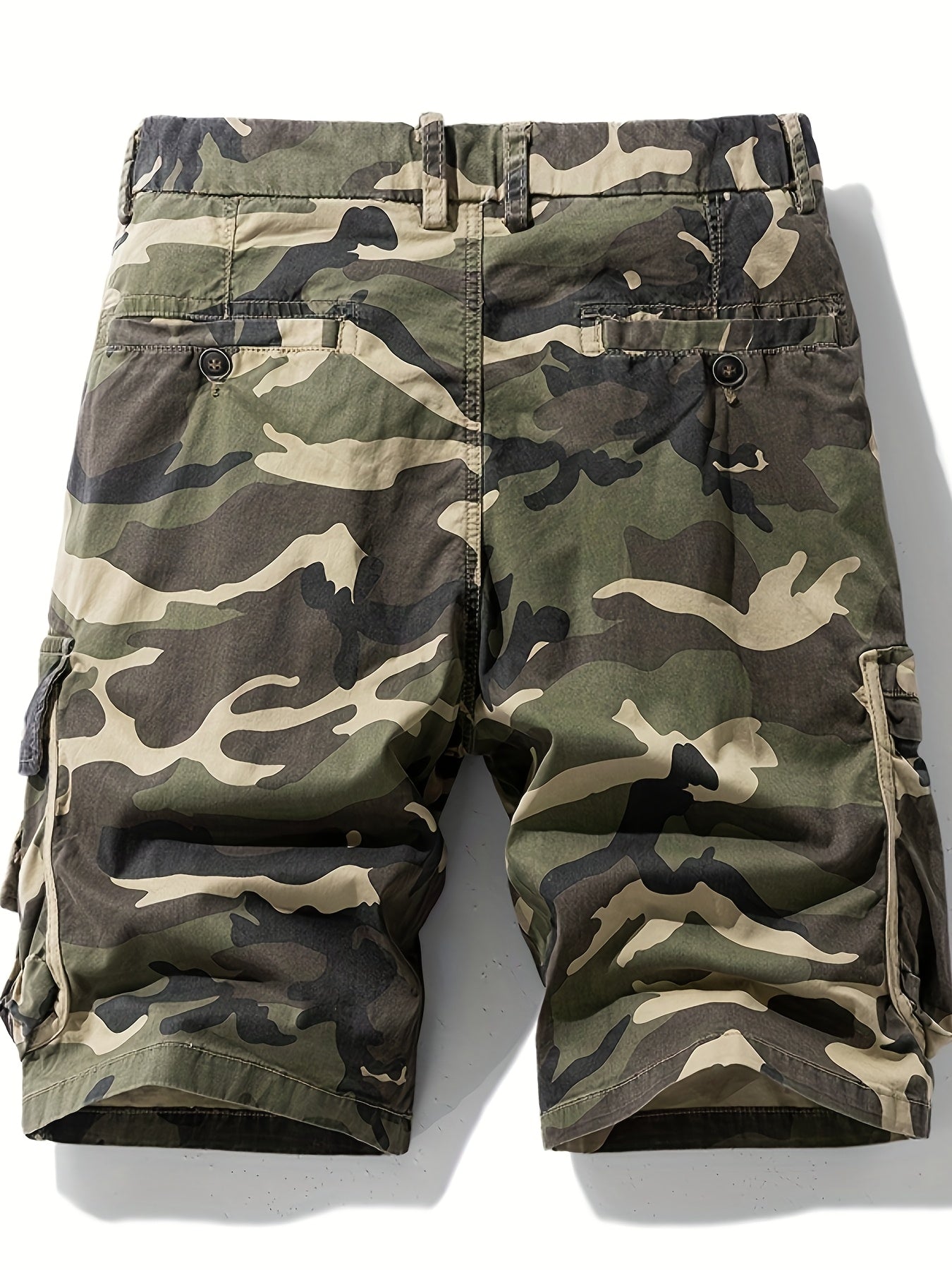 Herren Cargo Shorts im Camouflage-Look – Outdoor & Freizeit Bermuda mit Taschen