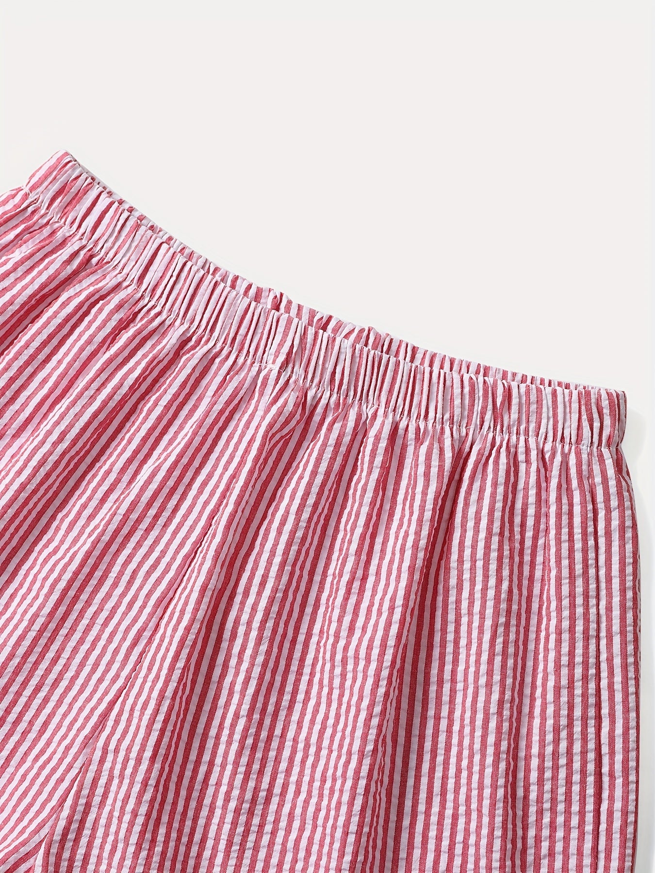 Damen Elegante High Waist Shorts mit Streifenmuster – Perfekt für Alltag & Freizeit