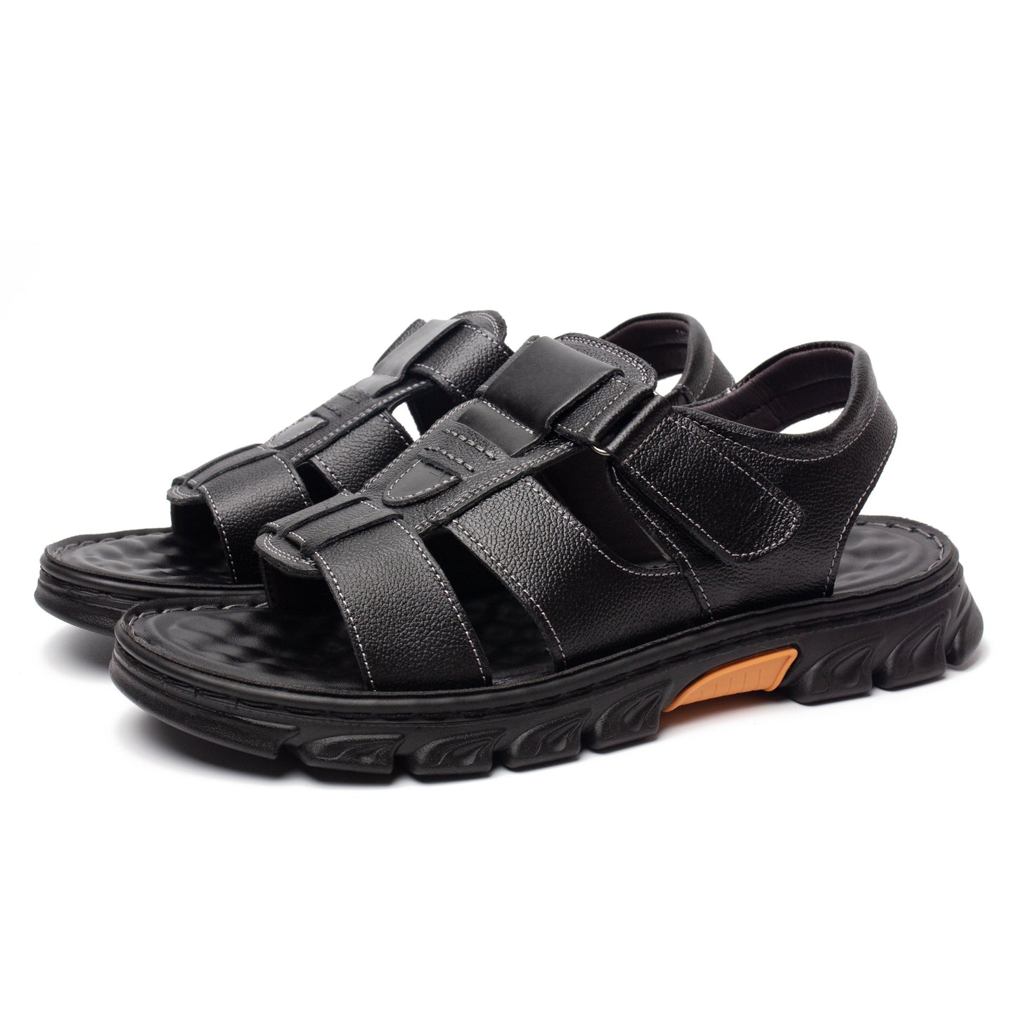 Herren Outdoor Komfortsandalen – Freizeit und Urlaub, Bequeme Gehsandalen mit Klettverschluss