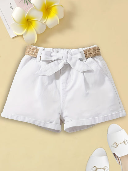Damen High Waist Paperbag Shorts mit Gürtel und Schleife – Eleganter Sommer-Look