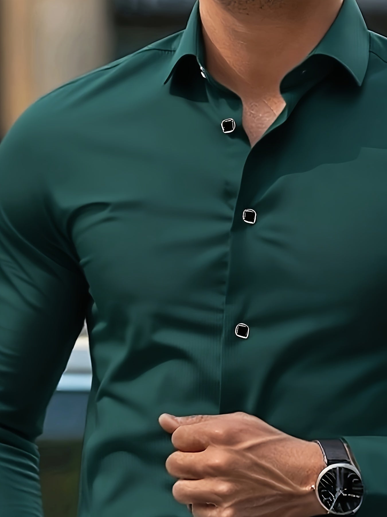 Elegantes Herren Businesshemd – Schmal geschnitten, modern, für Büro & Freizeit