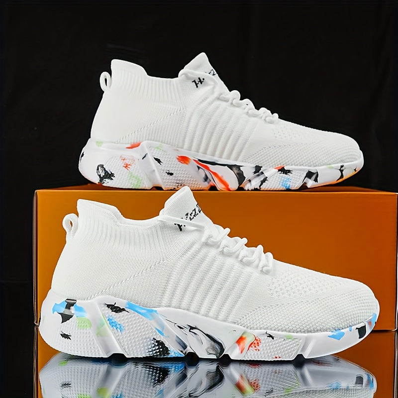 Herren Freizeitschuhe mit modernem Muster und sportlichem Design – Bequeme Sneaker für Alltag und Fitness