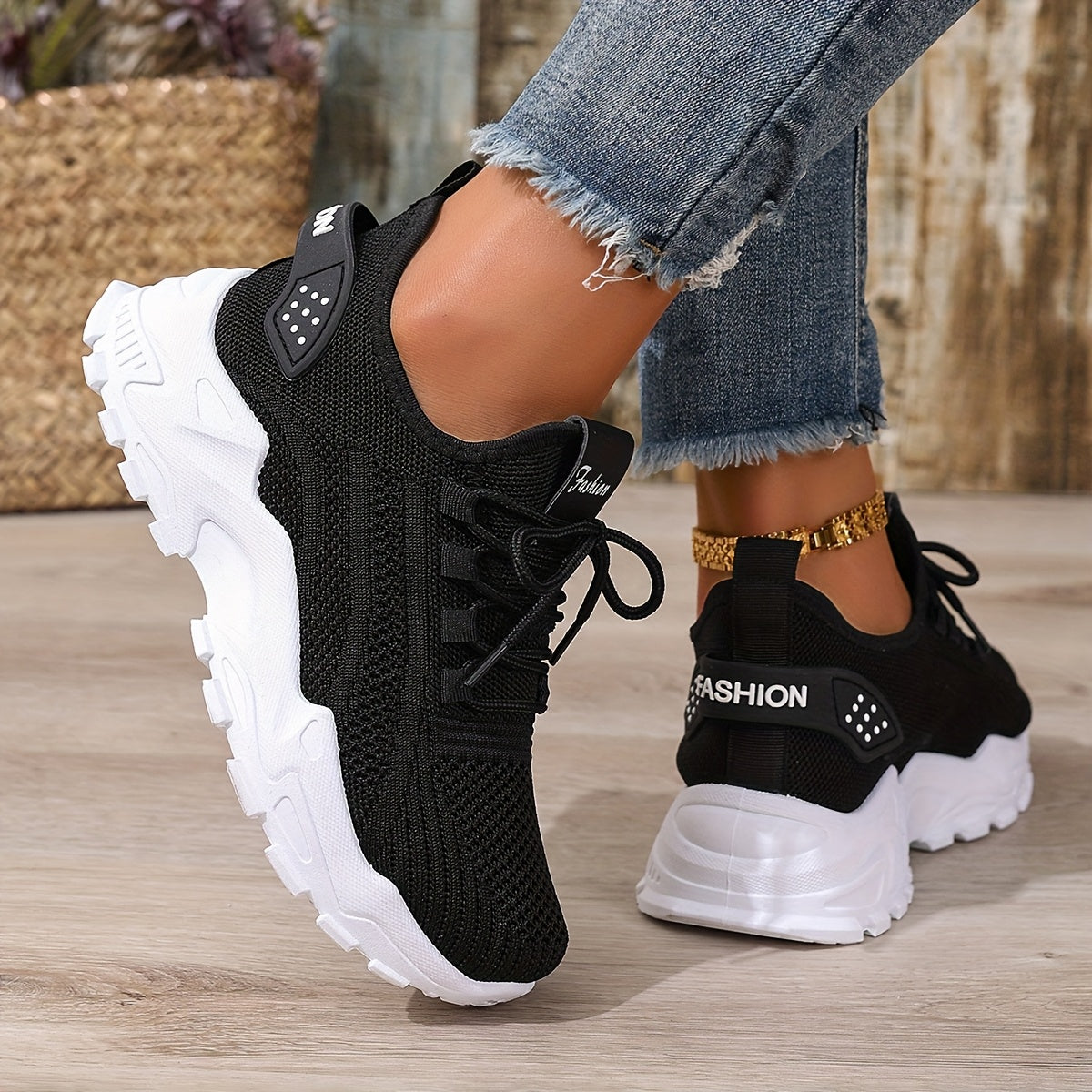 Damen Sneaker Atmungsaktiv Sportlich Freizeit Laufschuhe