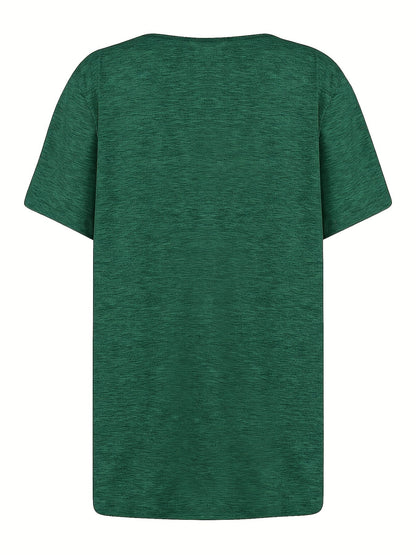 Damen Shirt mit asymmetrischem Ausschnitt und Knopfdetails – Modisches Freizeitoberteil, elegant und vielseitig