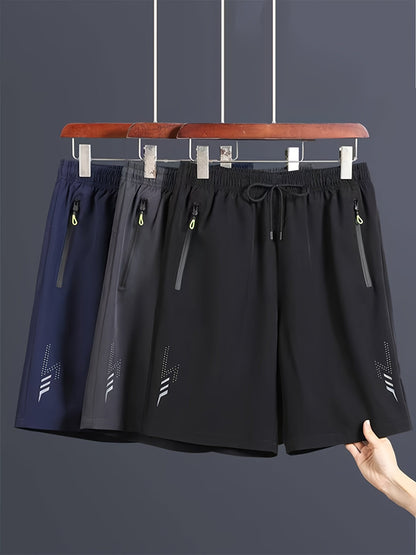 Herren Funktionsshorts Sport & Freizeit – Bequeme Trainingsshorts mit Reißverschlusstaschen