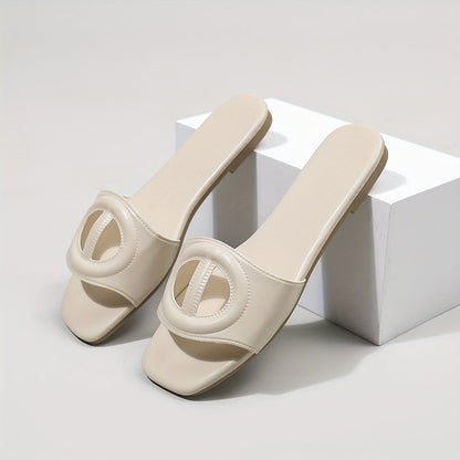 Damen Slide Sandalen Modern Minimalistisch Schlupfschuhe Eleganter Look