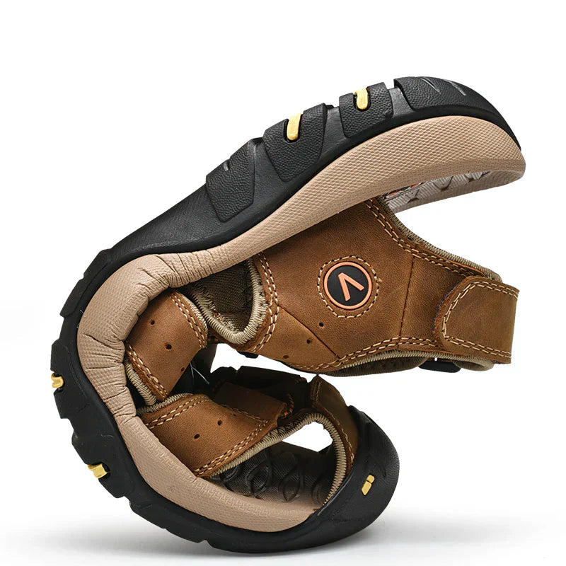 Herren Outdoor Trekking-Sandalen – Bequeme Wandersandalen mit Zehenschutz für Abenteuer und Alltag
