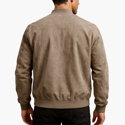 Herren-Bomberjacke im klassischen Design mit Stehkragen