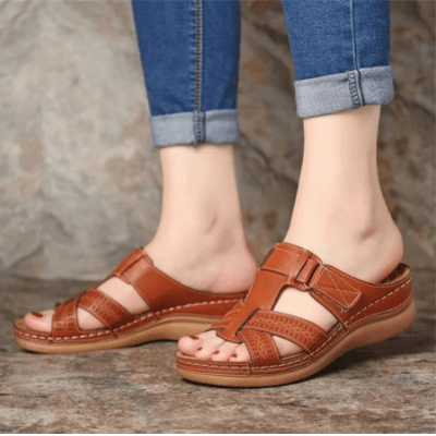 Damen Komfort Slip-On Sandalen – Bequeme Keilsandalen für Alltag & Freizeit