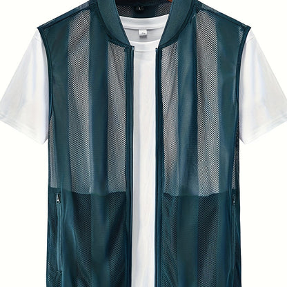 Herren Weste mit Reißverschluss und sportlichem Design – Ideal für Freizeit und Outdoor