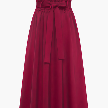 Damen Maxirock mit Paperbag-Bund und Schleife – Eleganter Freizeit-Look für jeden Anlass