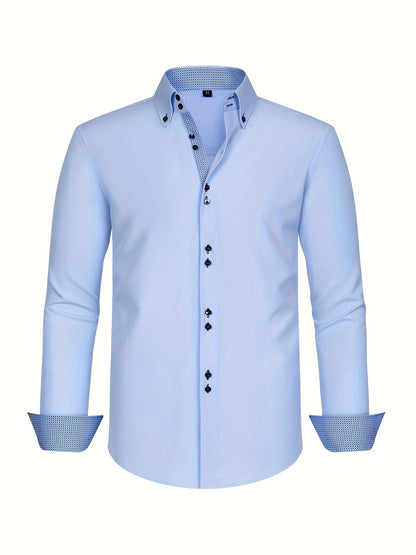 Herren Business Freizeithemd – Eleganter moderner Schnitt für Büro und Alltag