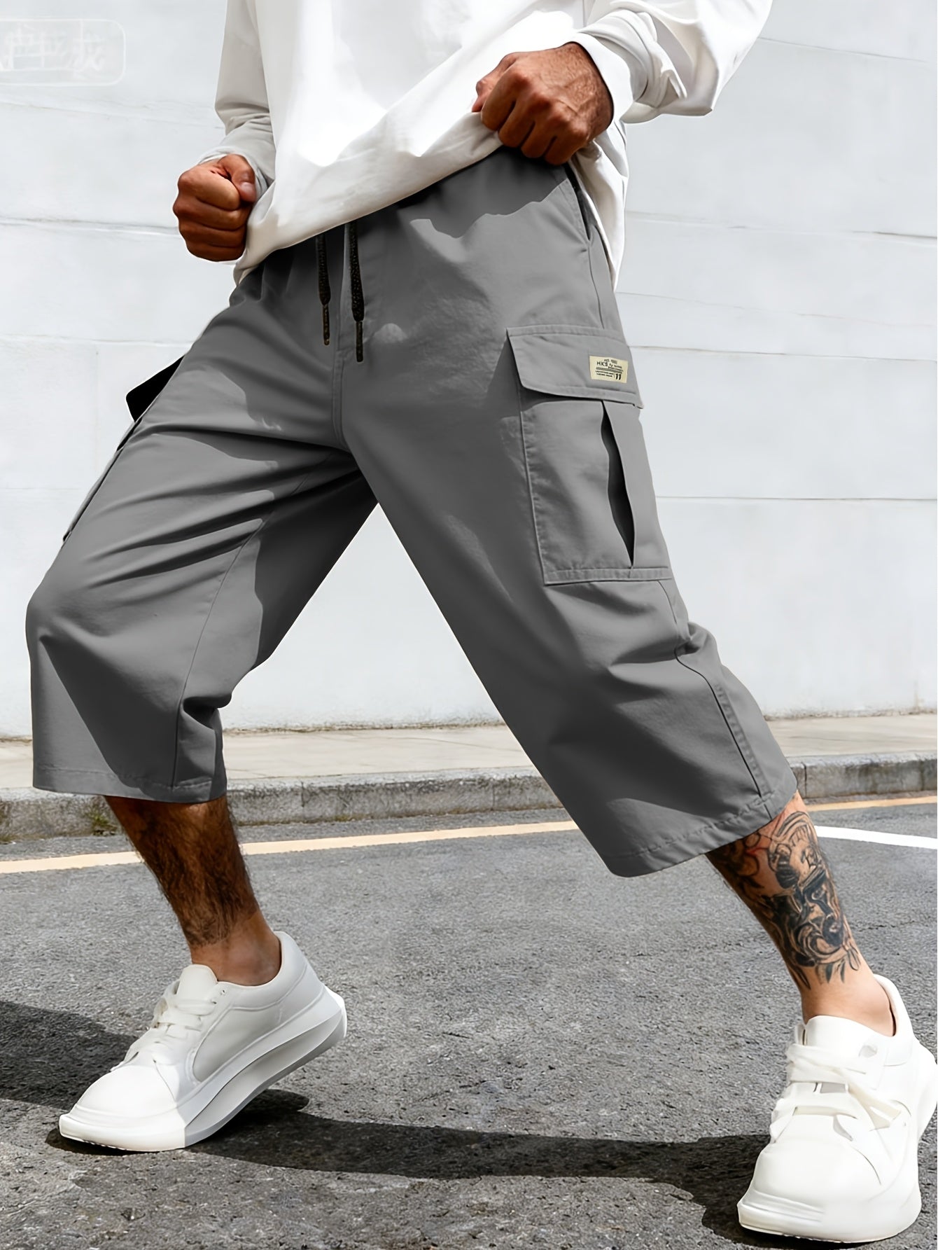Herren Cargo-Shorts mit Taschen – Lässige Knielange Freizeithose für Alltag & Sport