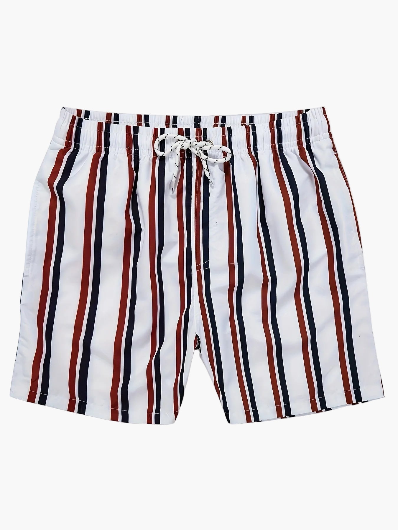 Herren Badeshorts mit Streifenmuster – Lässige Schwimmshorts für Freizeit und Strand