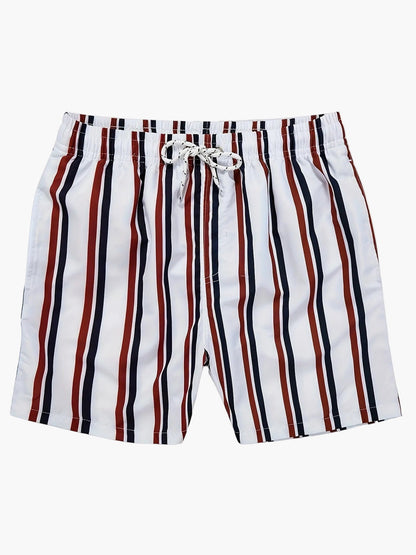 Herren Badeshorts mit Streifenmuster – Lässige Schwimmshorts für Freizeit und Strand