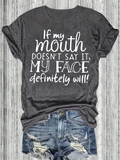 Damen Sprüche T-Shirt mit lustigem Print – Lockeres Statement Shirt für Alltag und Freizeit