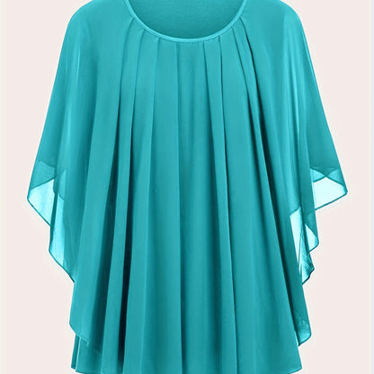 Damen Elegante Oversize Chiffon Bluse für festliche Anlässe und Alltag