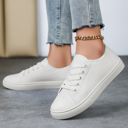 Damen Freizeit-Sneaker mit Schnürung – Bequeme Alltags-Schuhe im modernen Stil