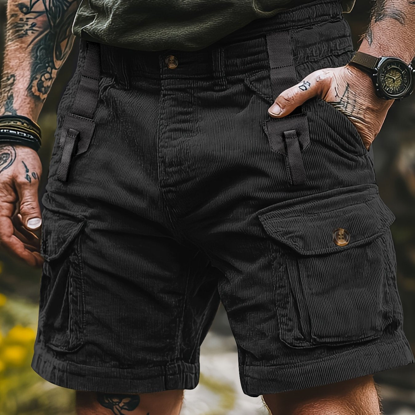 Herren Cargo Shorts mit Taschen und modernem Outdoor-Look