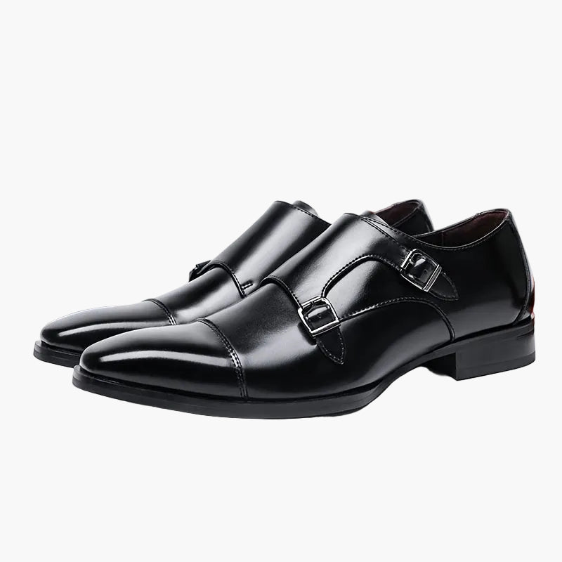 Herren Doppel-Monkstrap Business Schuhe – Elegante Büro- und Festschuhe