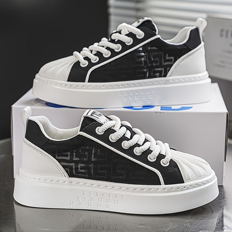 Herren Designer Plateau Sneaker mit modernem Muster – Streetstyle Freizeit