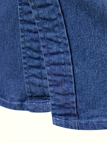 Herren Freizeithemd im Denim-Look – Modernes Langarmhemd mit Brusttaschen