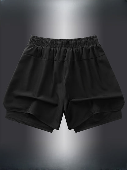 Herren Laufshorts 2-in-1 Sport Trainingsshorts mit Innenhose für Fitness und Jogging