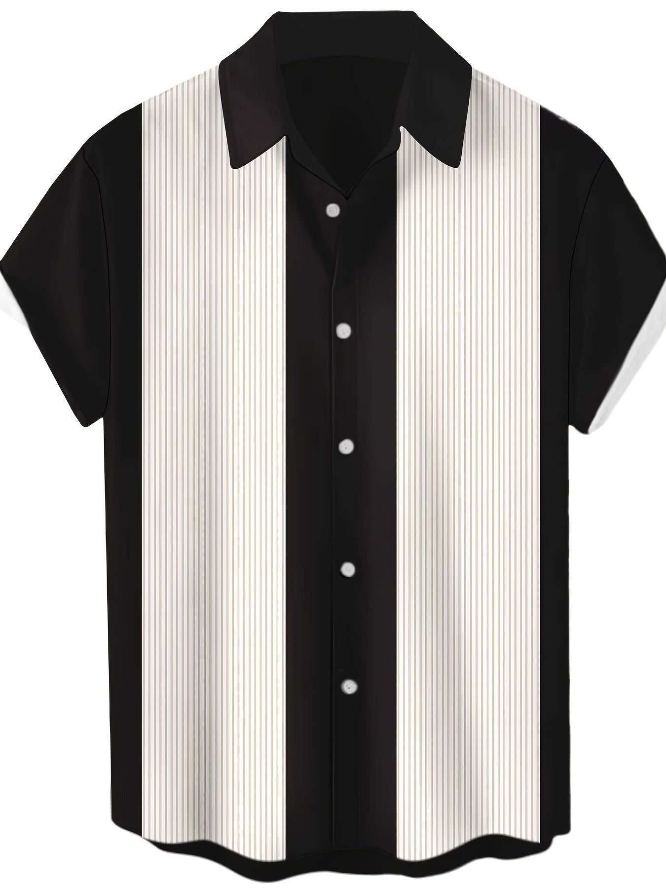 Herren Bowlinghemd im Retro-Stil – Kurzarm Freizeithemd für Alltag & Sommer