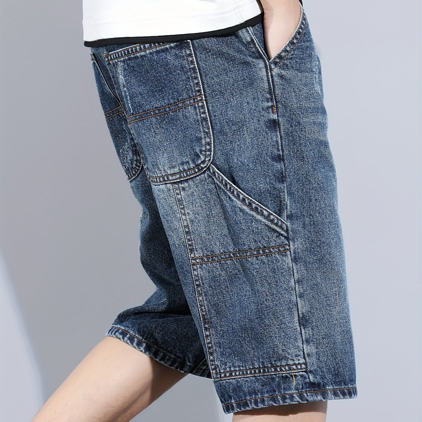Herren Jeans-Bermuda Regular Fit – Lässige Utility-Shorts für Alltag und Freizeit