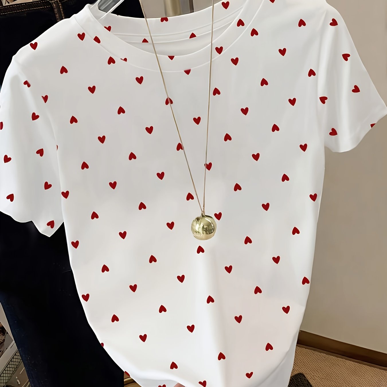 Damen Polka-Dot T-Shirt im eleganten Casual-Stil – Perfekt für Alltag und Freizeit