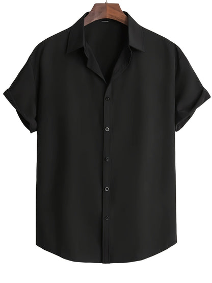 Herren Kurzarm Freizeithemd mit Knopfleiste – Modernes Business & Casual Shirt