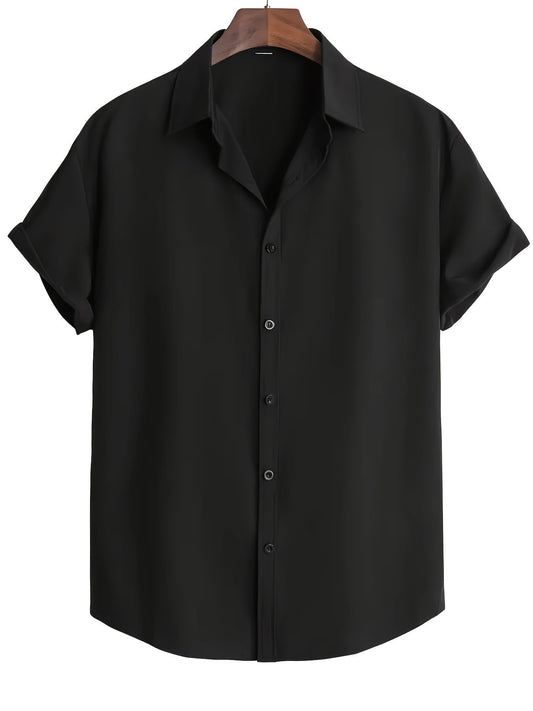 Herren Kurzarm Freizeithemd mit Knopfleiste – Modernes Business & Casual Shirt