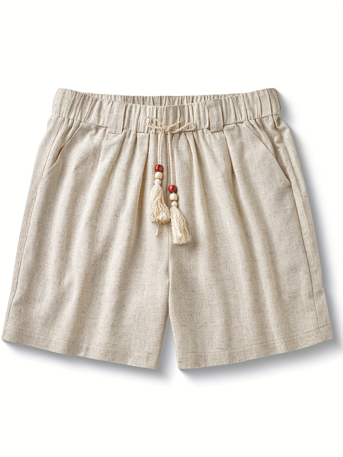Herren Boho-Shorts mit Kordelzug und Quasten – Lässiger Sommerstil für Urlaub & Freizeit