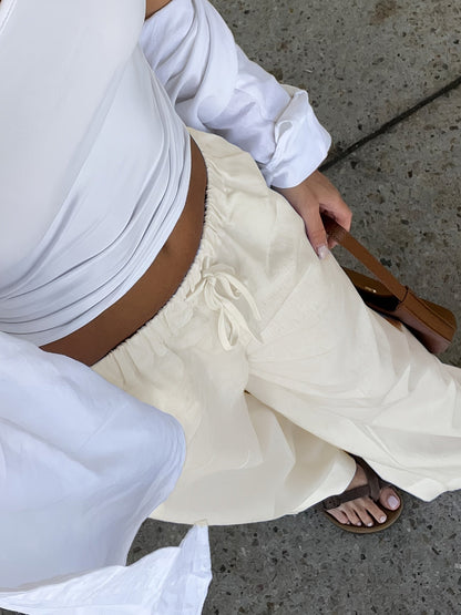 Damen Weite Freizeithose mit Kordelzug – Stilvolle Gerade Passform für Alltag und Urlaub