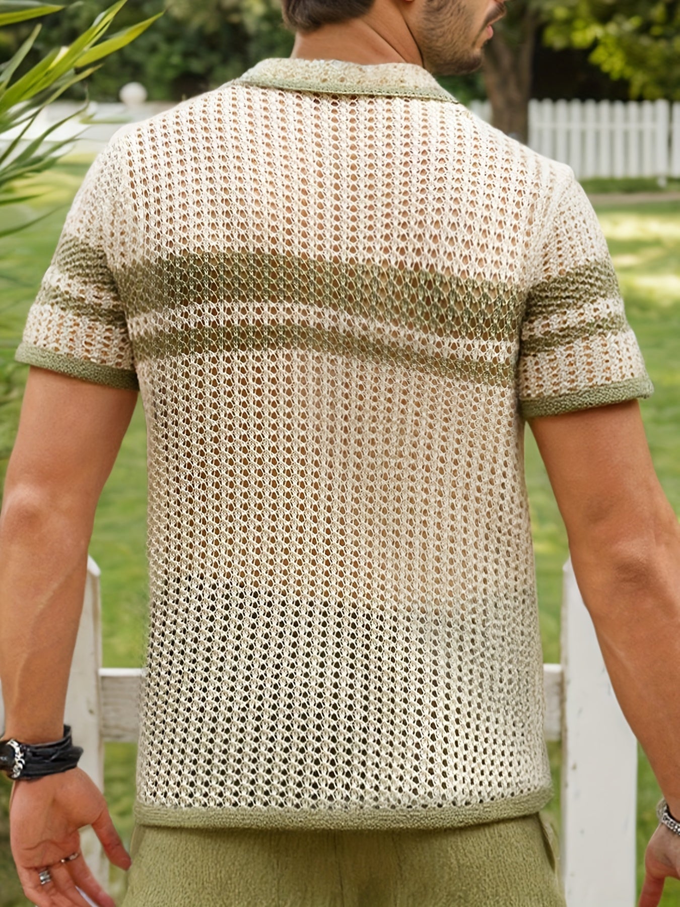 Herren Strick-Poloshirt im Retro-Look für Freizeit und Urlaub