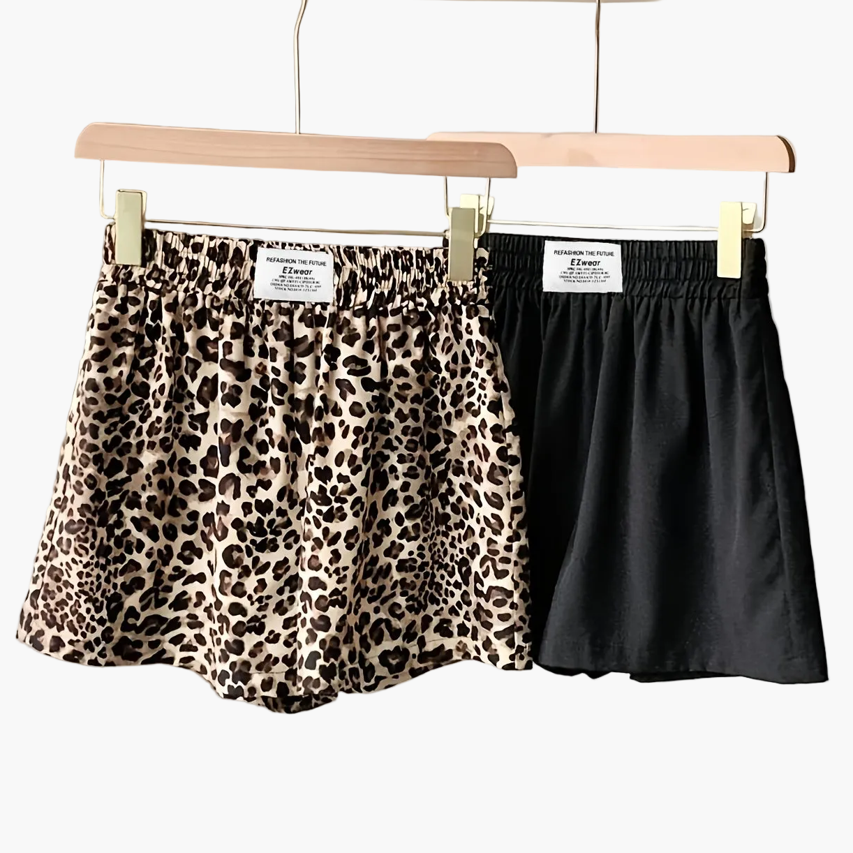Damen Lounge-Shorts im Animal-Print, 2er-Pack – Bequeme Freizeitshorts für Zuhause und Alltag