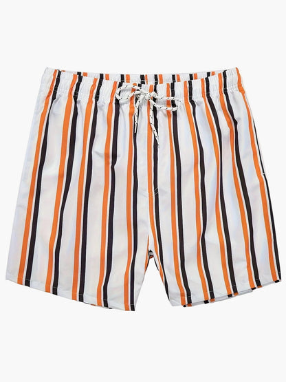 Herren Badeshorts mit Streifenmuster – Lässige Schwimmshorts für Freizeit und Strand