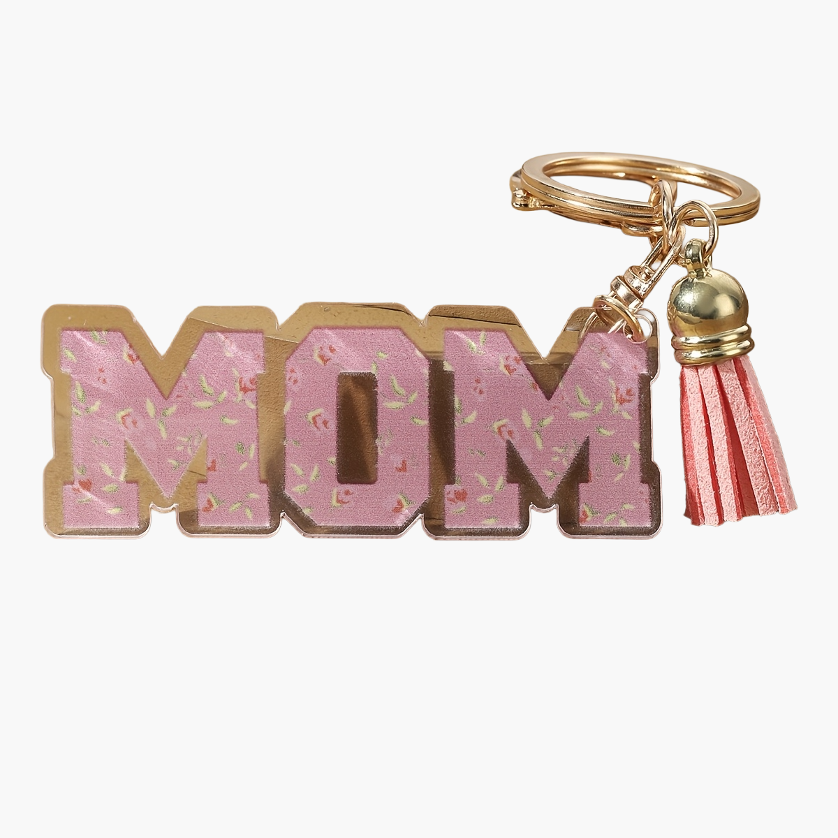 Schlüsselanhänger Muttertag Damen – Herz & Blumen Design, Modischer Geschenkartikel für Mama
