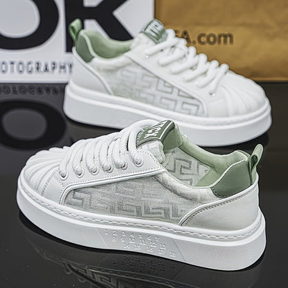 Herren Designer Plateau Sneaker mit modernem Muster – Streetstyle Freizeit