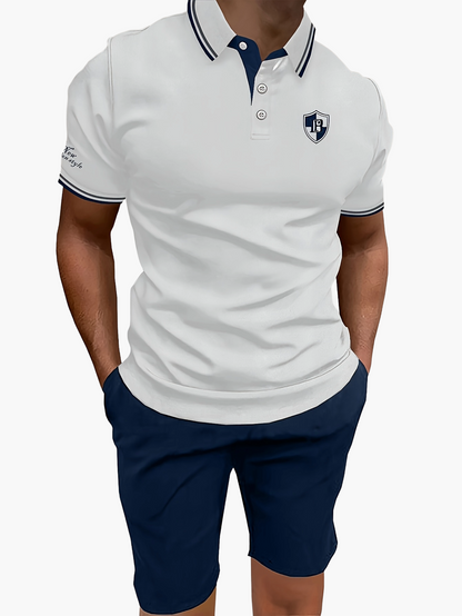 Herren Poloshirt und Shorts Set – Sportlich Eleganter Freizeitanzug für Alltag & Sommer