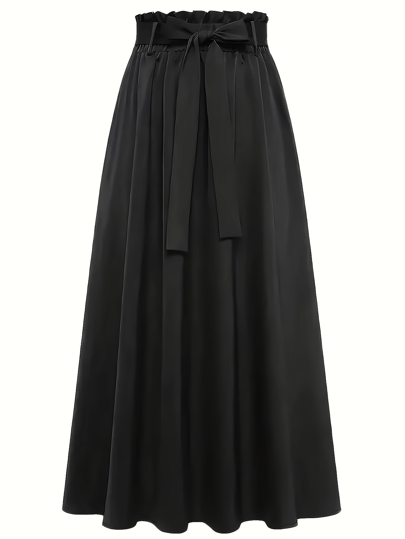 Damen Maxirock mit Paperbag-Bund und Schleife – Eleganter Freizeit-Look für jeden Anlass
