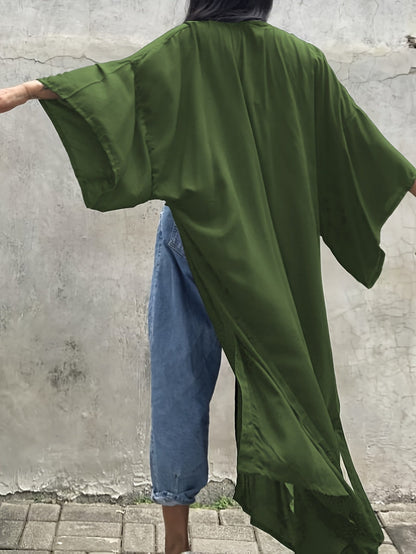 Damen Strand Kimono Maxilänge – Eleganter Überwurf für Bade- und Freizeit-Looks