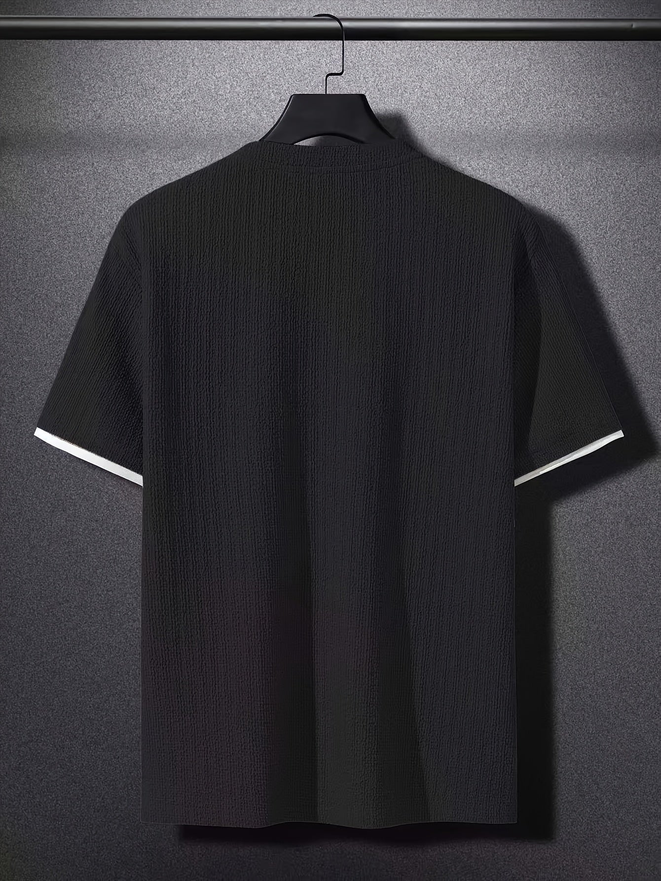 Herren T-Shirt Modern Kurzarm mit Struktur – Stilvolles Freizeitshirt, Lässiger Look, Urbaner Allrounder