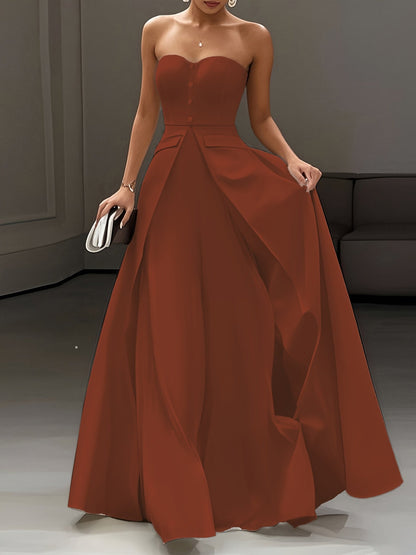 Damen Abendkleid Elegant Bandeau Stil für festliche Anlässe und Gala