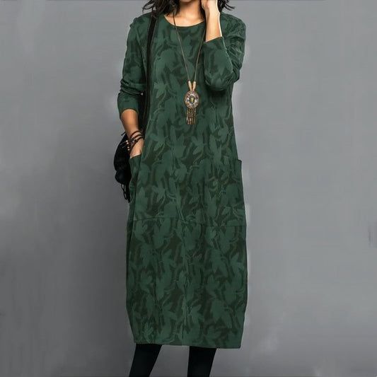 Melanie – Retro Strickkleid mit Kunstvollem Muster