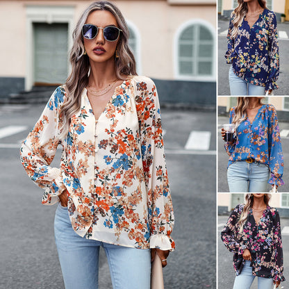 Melissa – Elegante Damenbluse mit Blumenmuster