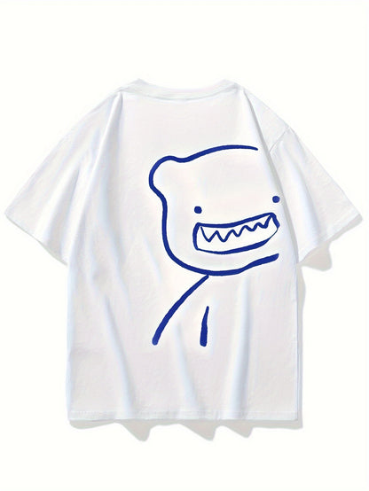Herren Oversize T-Shirt mit künstlerischem Bärenmotiv und modernem Streetwear-Stil