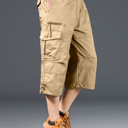 Herren Cargo Outdoor Shorts mit vielen Taschen und langem Schnitt – Ideal für Abenteuer & Freizeit