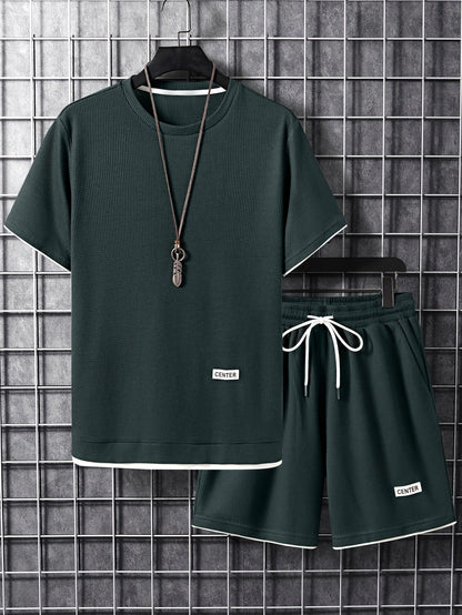 Herren Freizeit Set – Kurzarm Shirt & Shorts, Lounge & Sport, Modernes Streetwear Outfit